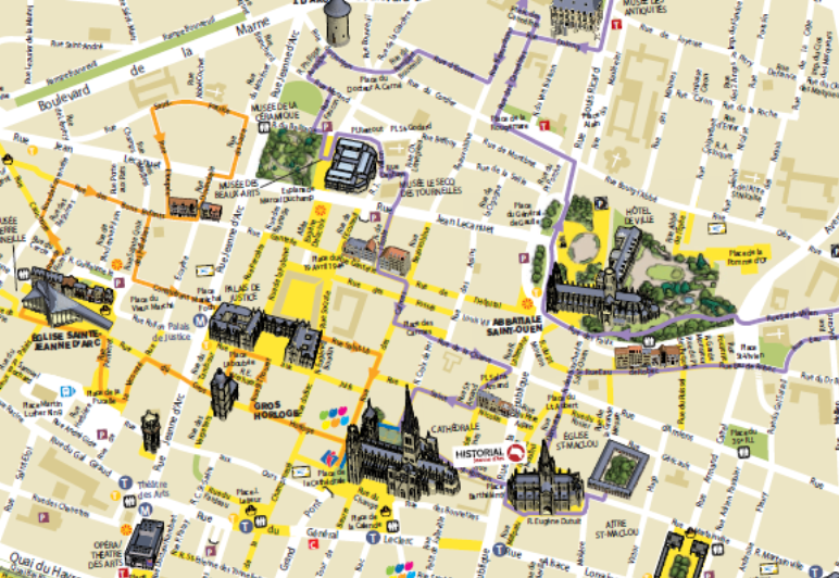 Plan Des Rues De La Ville De Rouen Plan Des Rues De La Ville De Rouen